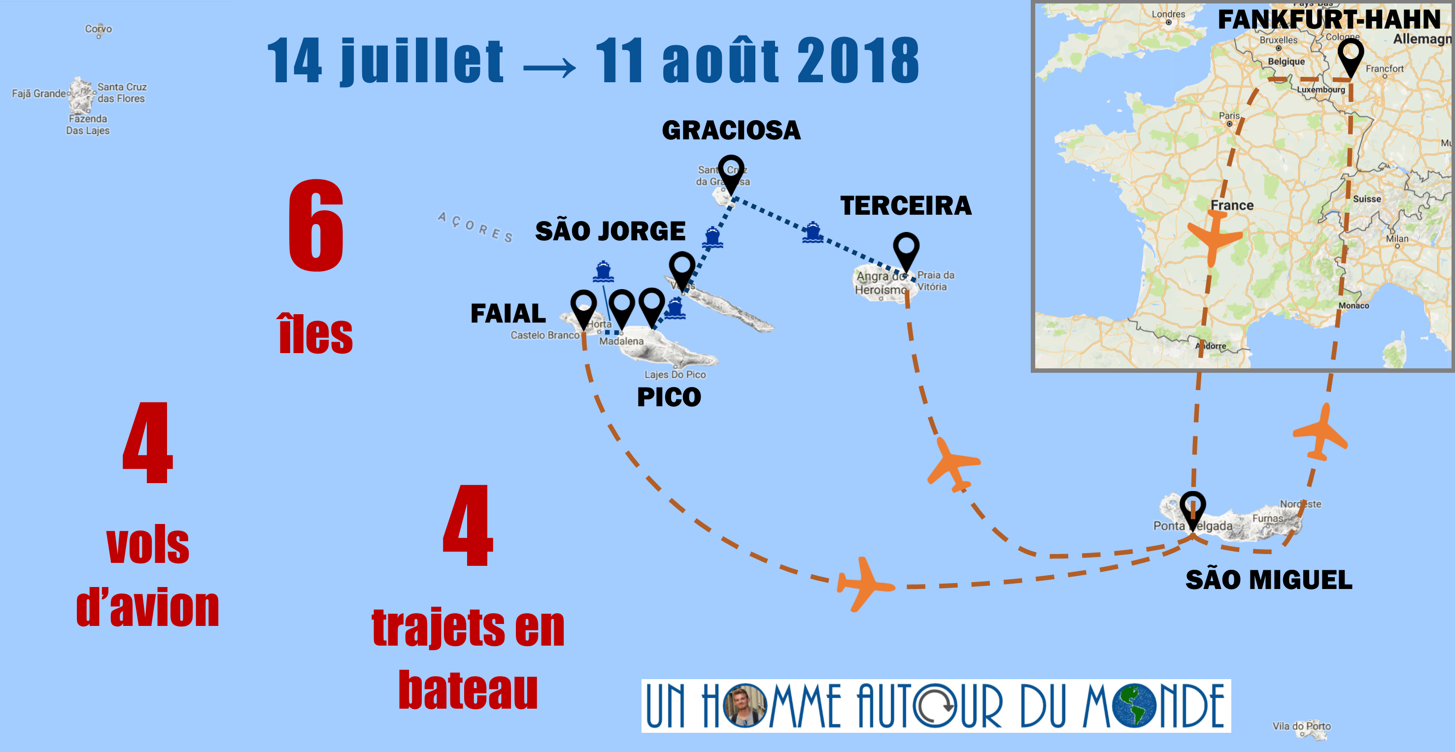 Itineraires Aux Acores Mes 2 Voyages En 17 Et En 18 Un Homme Autour Du Monde